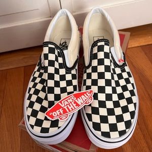 Vans Classic Slip-On Checkerboard Shoe W 9.5 NIB